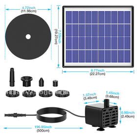 AISITIN battery backup keeps the fountain running during cloudy days.