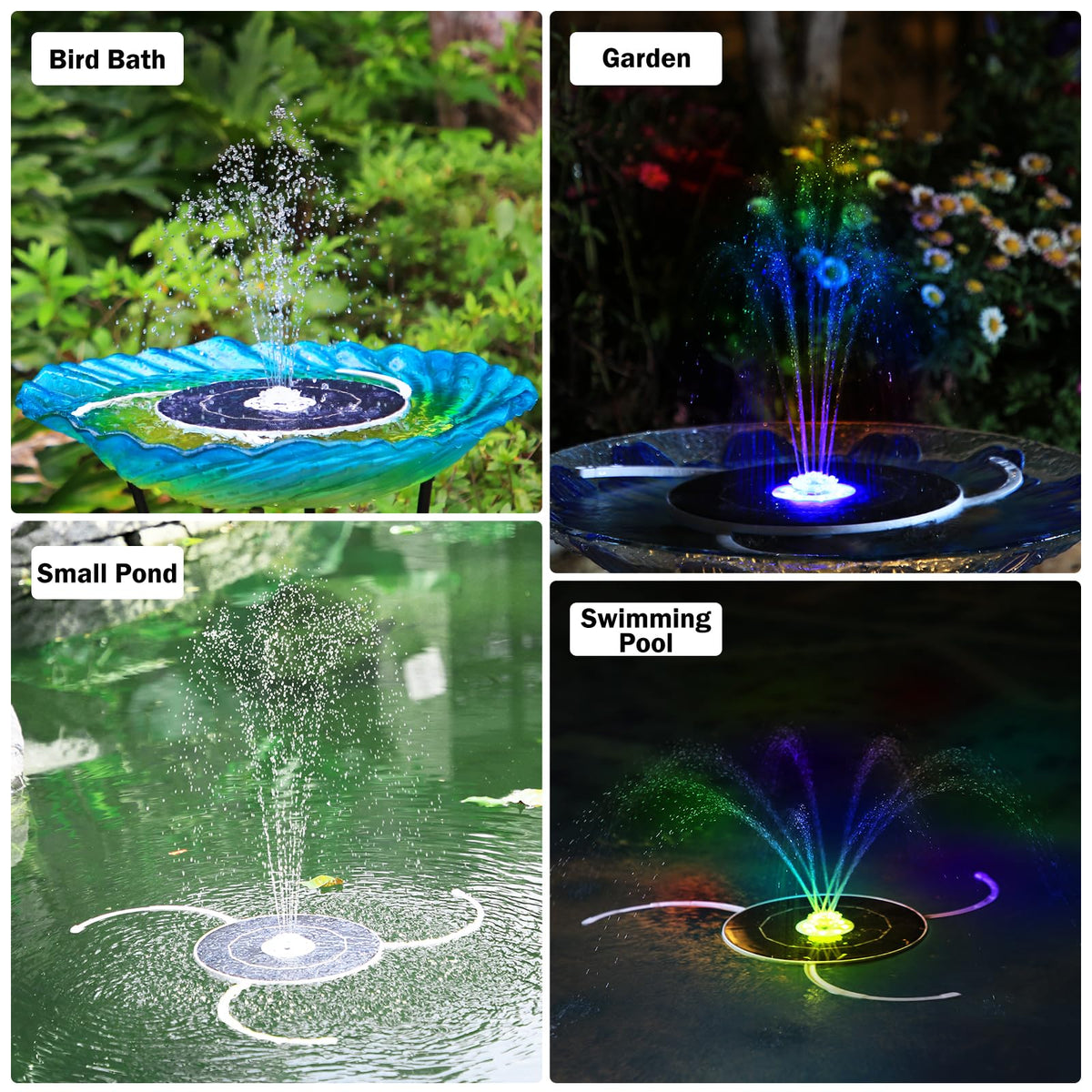 AISITIN solar fountain includes three telescopic arms for stability