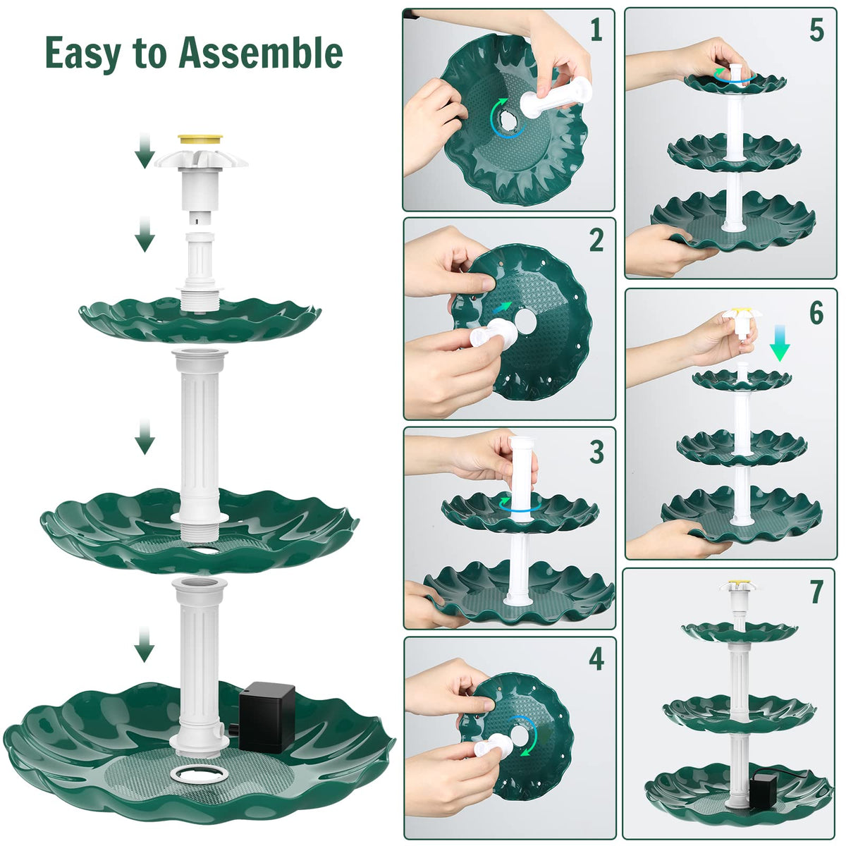 AISITIN solar panel detachable for DIY fountain and water circulation projects