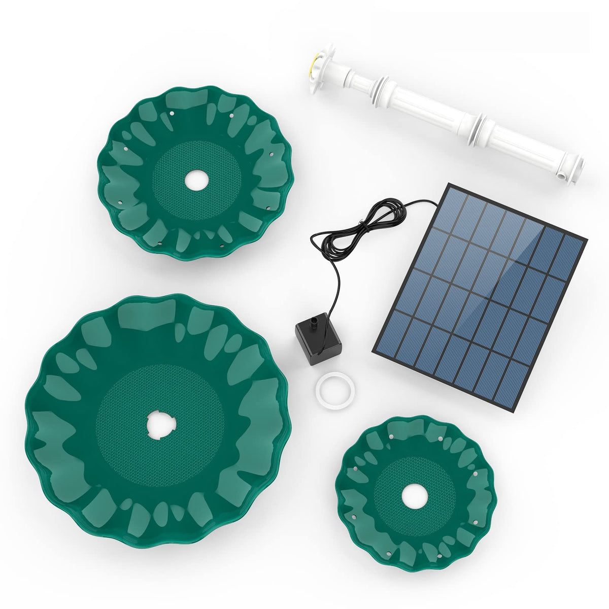 AISITIN solar fountain starts quickly on sunny days for instant garden ambiance