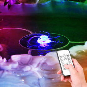 AISITIN three retractable brackets stabilize the fountain in a birdbath
