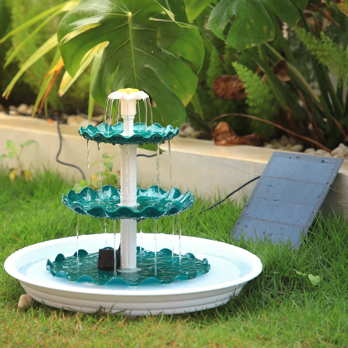 AISITIN outdoor garden decoration doubles as a bird feeder for seasonal use