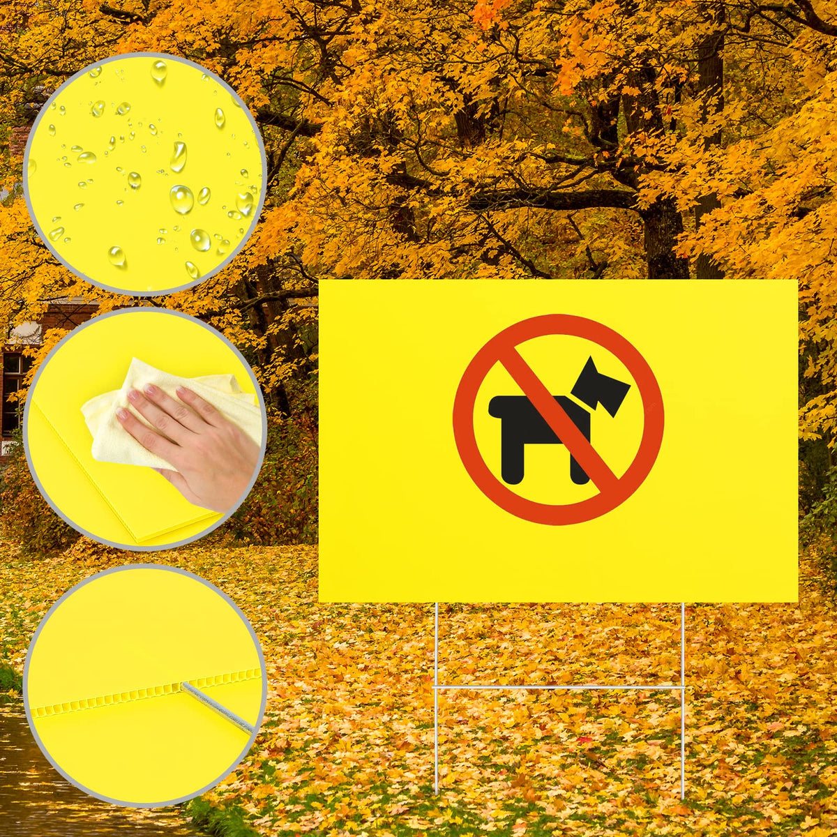 AITIKUE yard signs with stable H-stake design resist tipping
