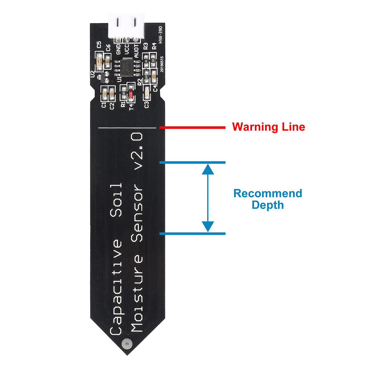 AITRIP capacitive sensor in watering detection setup helps you assess plant needs at a glance.