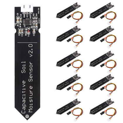 AITRIP capacitive soil moisture sensor pack ready for garden monitoring and DIY projects.