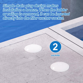 Aitruman durable polymer pool anchor socket cover closeup