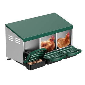 Aivituvin chicken nesting box with green exterior for calm laying