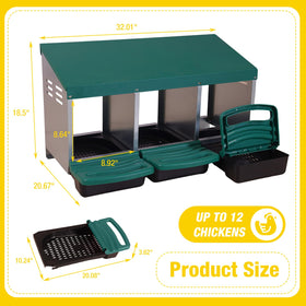 Aivituvin easy-clean design with removable drawer for tidy coop