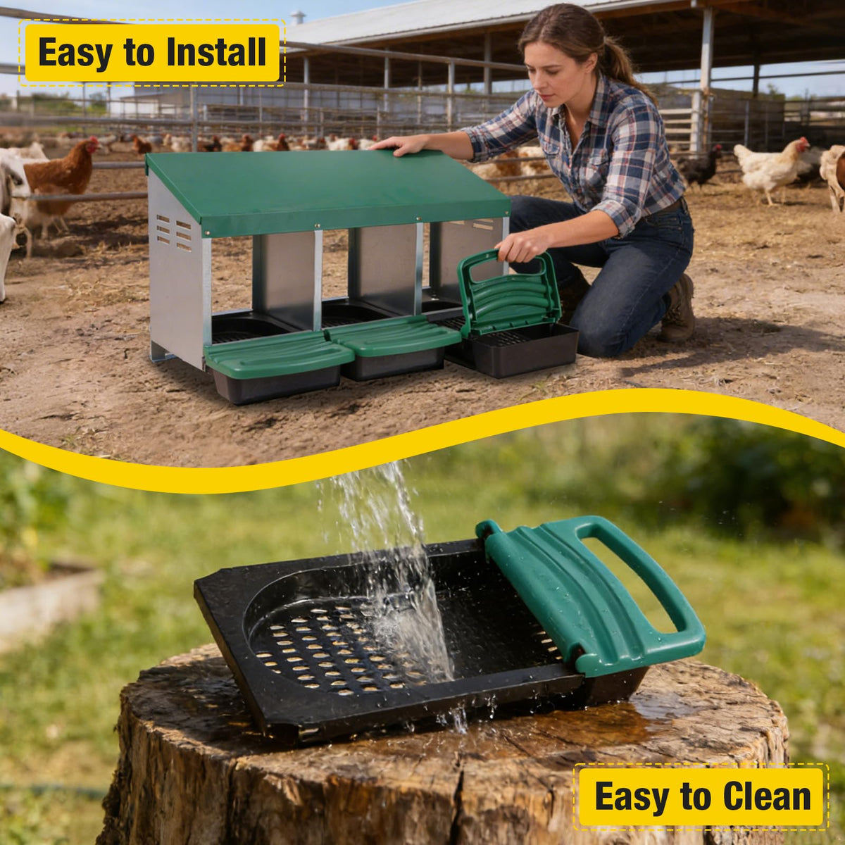 Aivituvin nesting box installable on ground or hung for ventilation