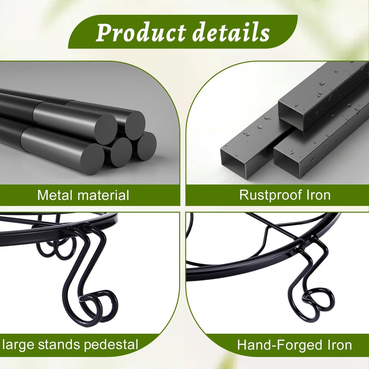 Aivkoif four-leg anti-tip stand keeps plants secure on any surface.
