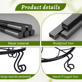 Aivkoif four-leg anti-tip stand keeps plants secure on any surface.