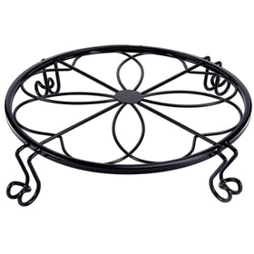 Aivkoif heavy-duty iron plant stand (12in) supports large pots up to 330 lbs.