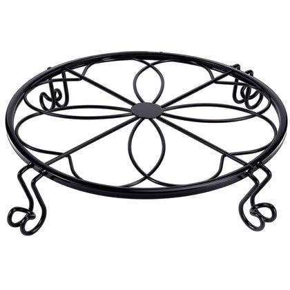 Aivkoif heavy-duty iron plant stand (12in) supports large pots up to 330 lbs.