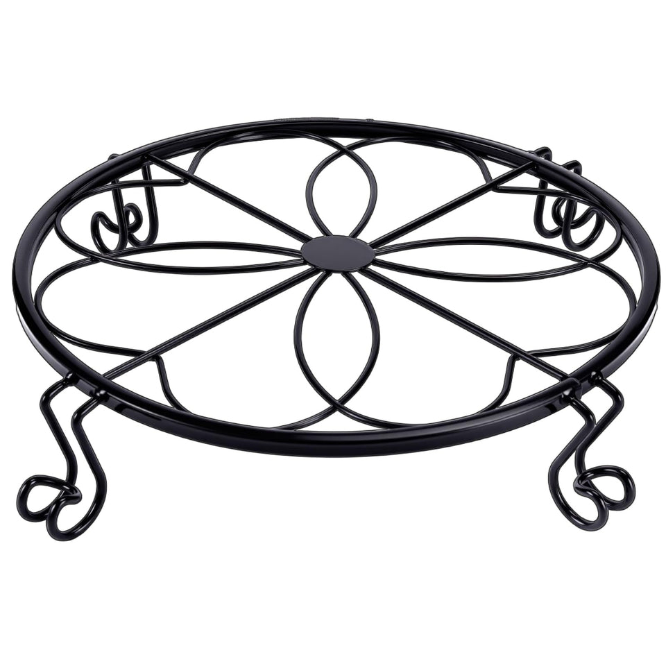 Aivkoif heavy-duty iron plant stand (12in) supports large pots up to 330 lbs.