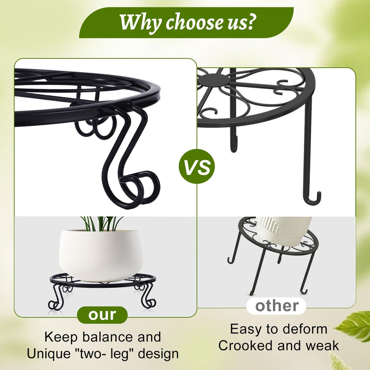 Aivkoif large-pot support ideal for whiskey barrels and tall plants.