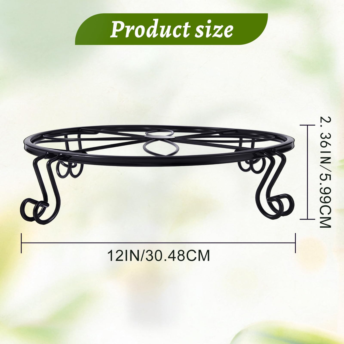 Aivkoif rustproof metal stand for outdoor use in all weather.