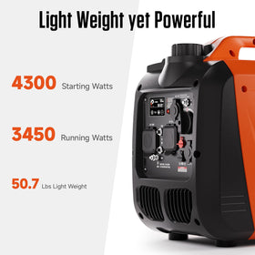 AIVOLT 4300W inverter generator control panel with versatile outlets