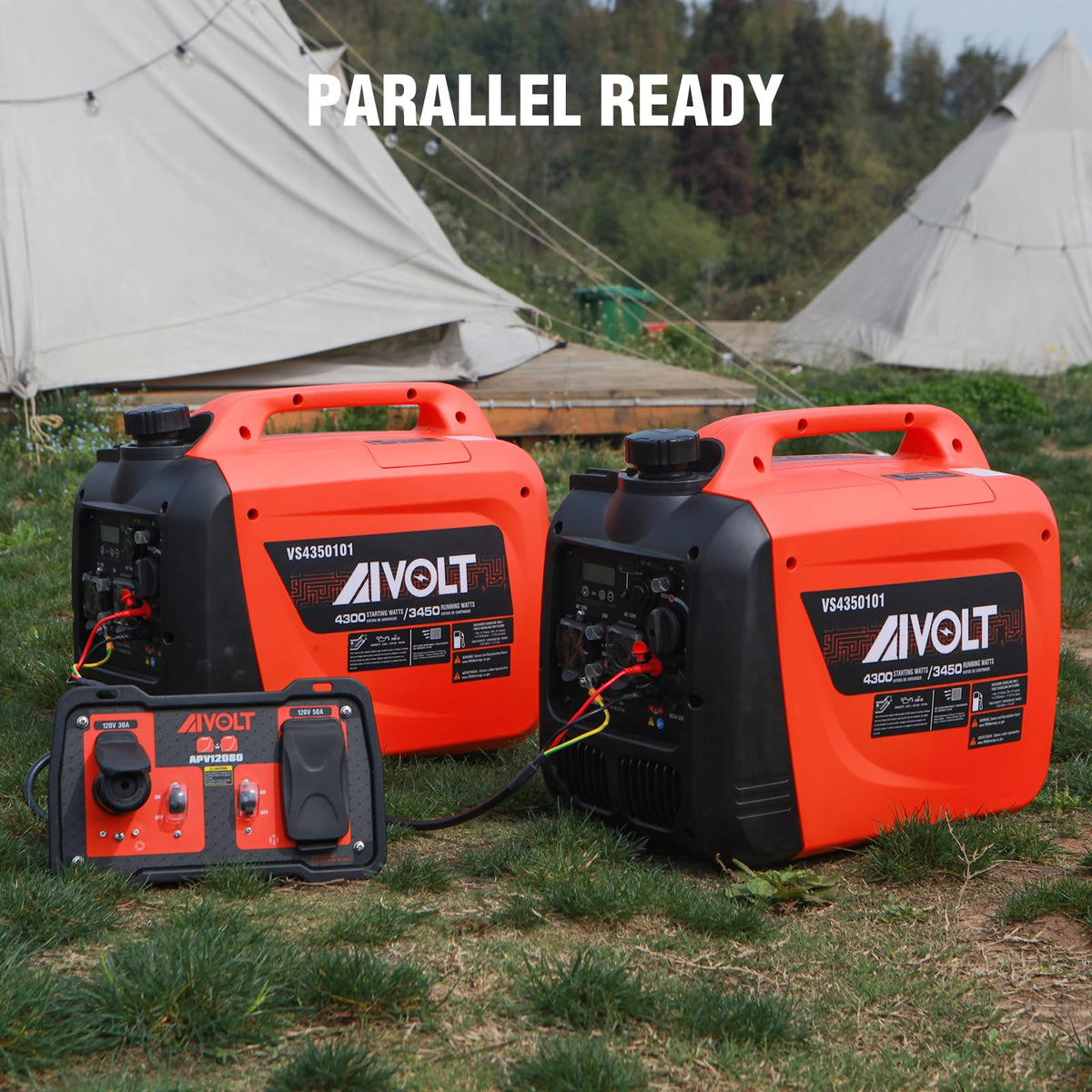 AIVOLT 4300W inverter generator side view highlighting portable design