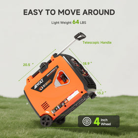 AIVOLT remote-start generator powers from your RV or campsite.