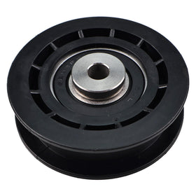 AIVWUMOT idler pulley 120-7082 top view improves belt alignment on Exmark mowers.