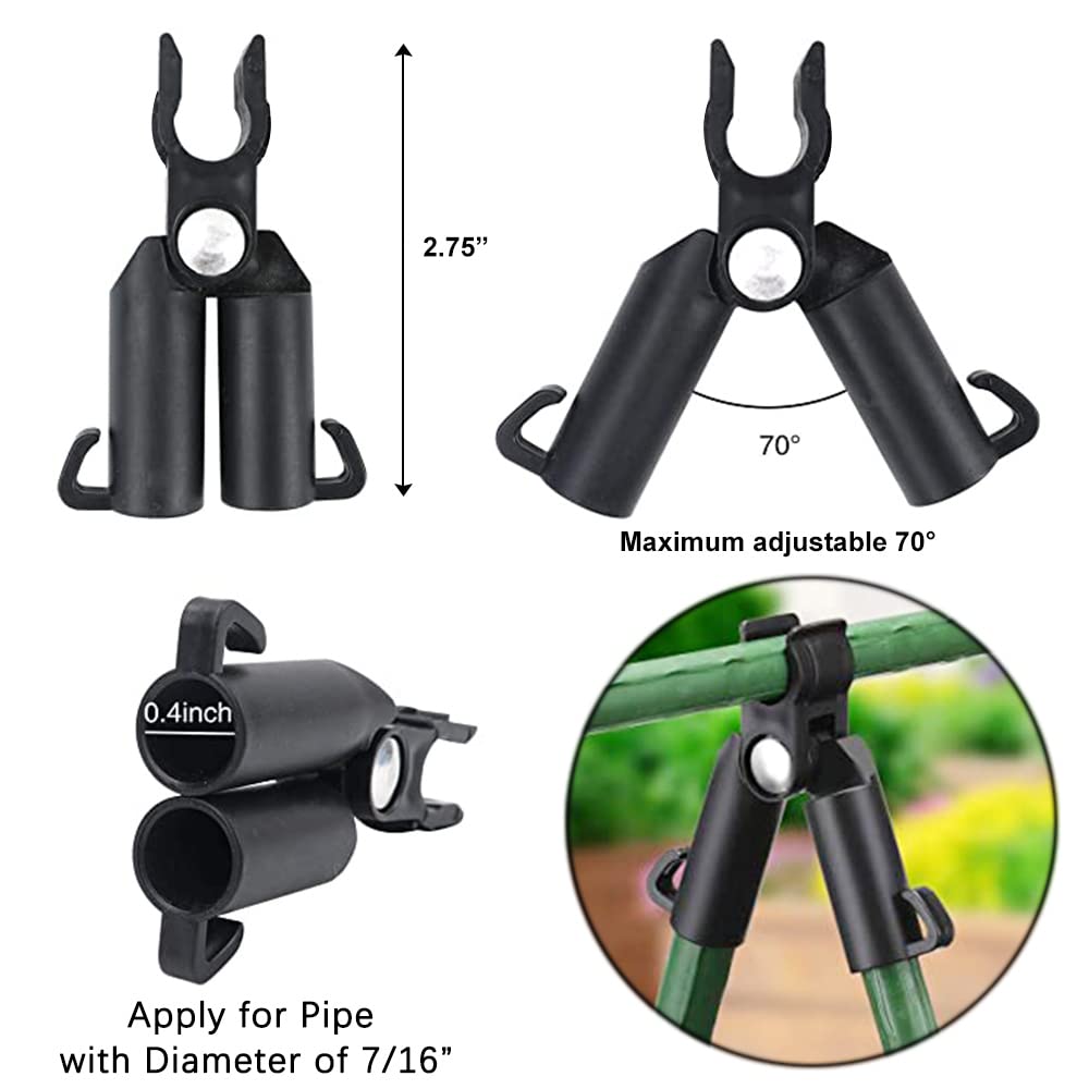 AIVYGDEN 360° rotatable clip secures branches with adjustable spacing.