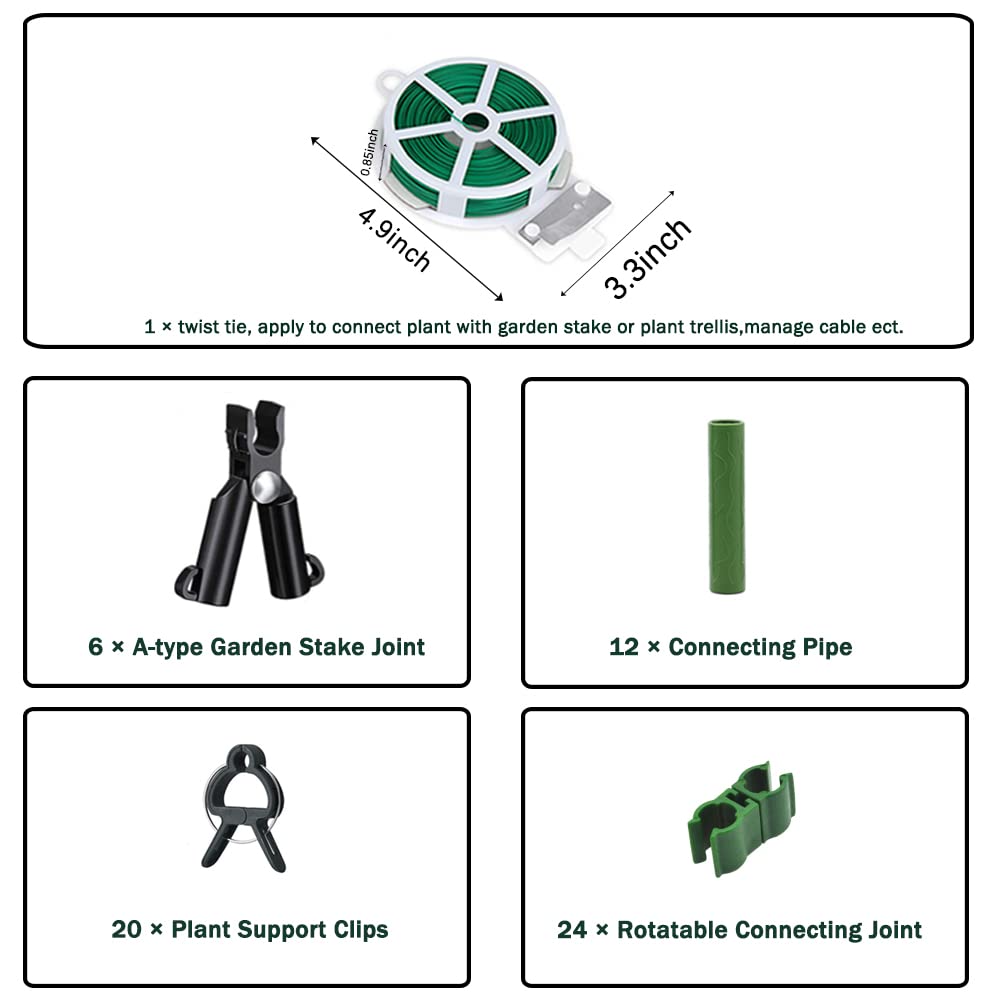 AIVYGDEN garden trellis extenders extend stake height for flexible support.