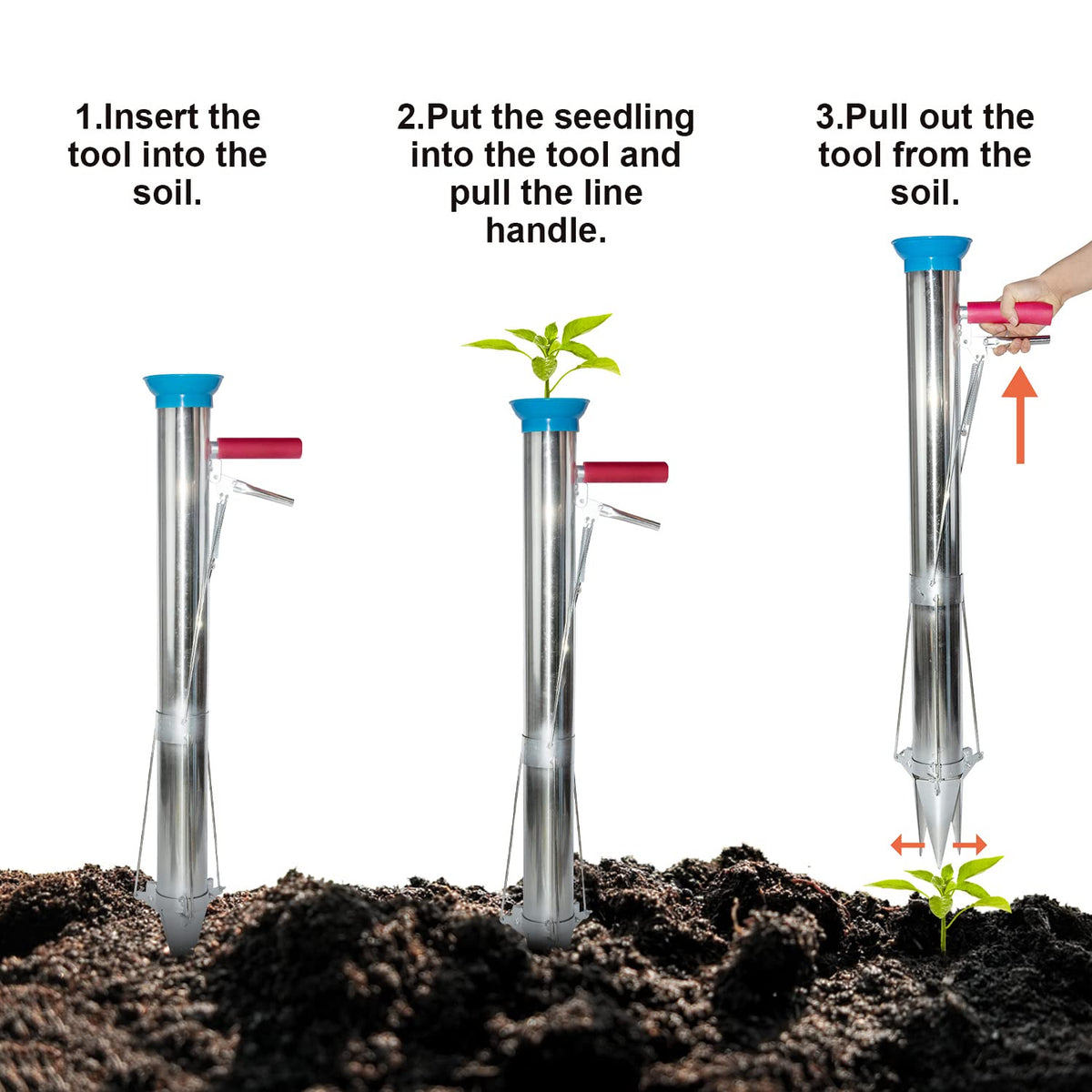 AIWFL transplanter places a seedling into soil precisely