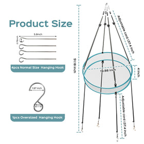 aiwrbwcey Quick-hook design secures tray during gusts
