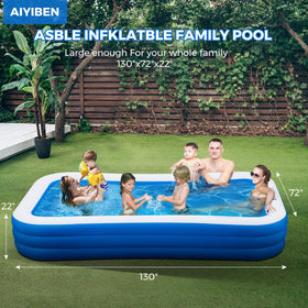 Durable PVC inflatable pool built for family fun in the backyard.