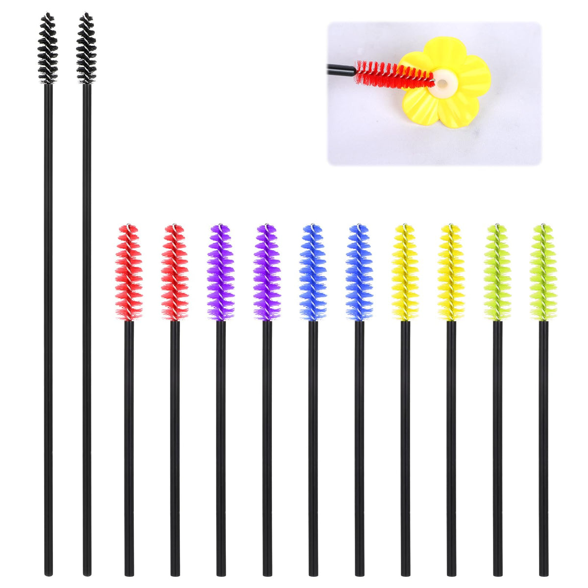 Aiyorse hummingbird feeder cleaning brushes, 12-piece set, colorful and versatile for thorough cleaning