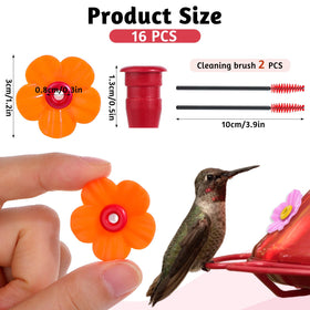 Aiyorse replacement flowers fit most feeder ports for easy setup