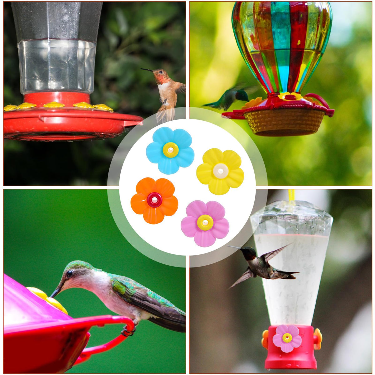 Aiyorse colorful feeder flowers stay secure for outdoor use