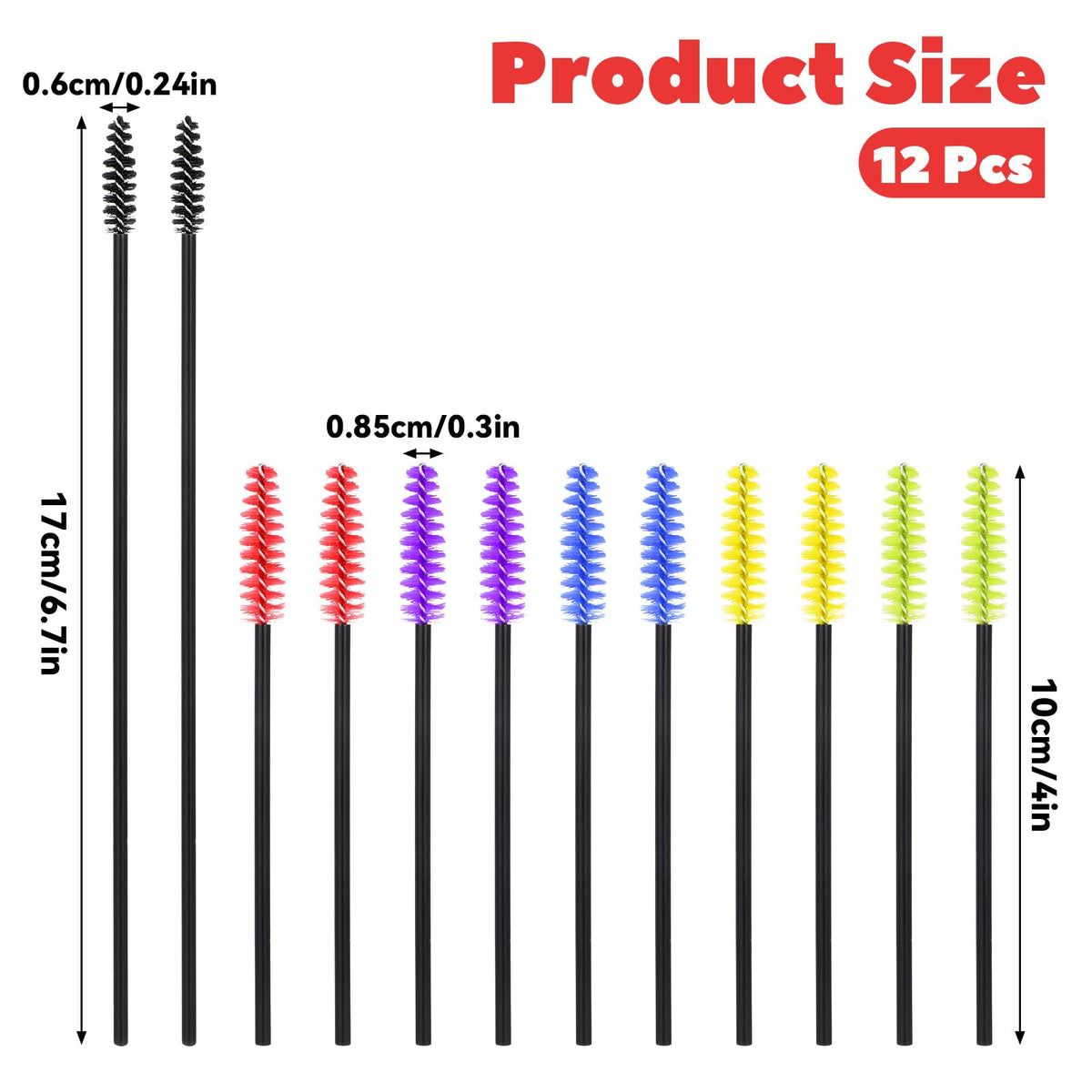 Aiyorse large nylon tube brush for wide openings without scratching