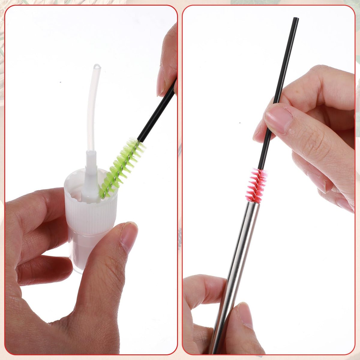 Aiyorse nylon bristle close-up shows soft, durable cleaning power