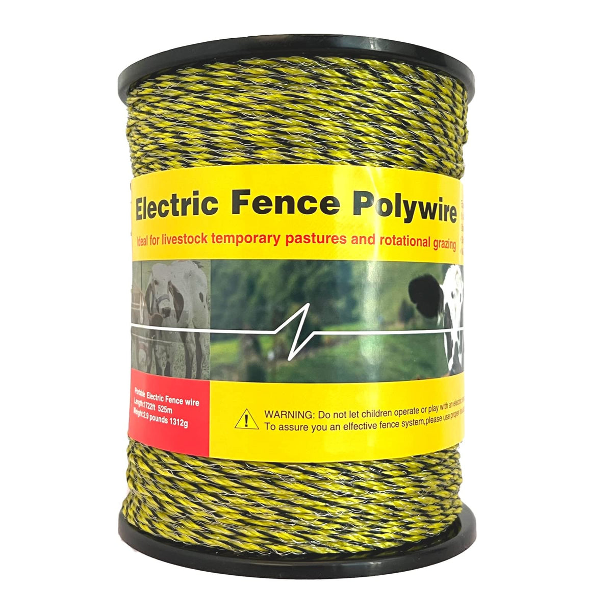 AI.YUYU upgraded fence polywire fully extended for large enclosures.
