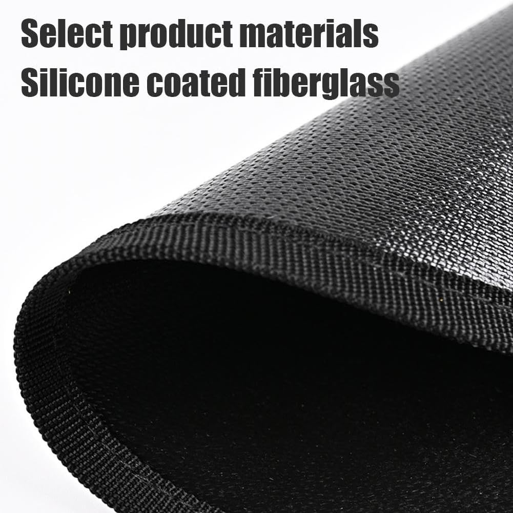 AIZEUSS 24-inch double-sided fireproof mat with fiberglass and silicone coating.
