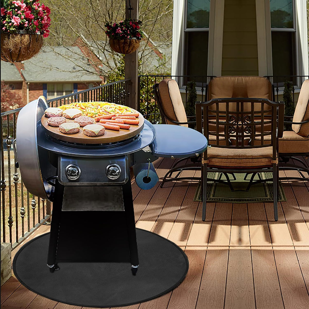 AIZEUSS 24-inch easy-clean surface that wipes clean after grilling.