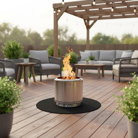 AIZEUSS 24-inch under-grill mat for safe, clean outdoor cooking areas.