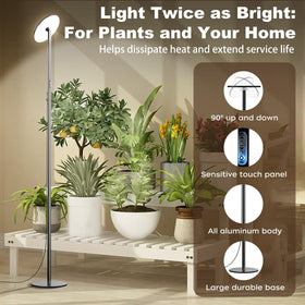 AJABotanics Grow Light height-adjustment feature for tall indoor plants