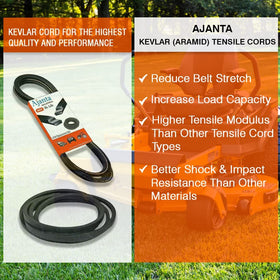 AJANTA OEM replacement belt; 116 inches; easy installation.