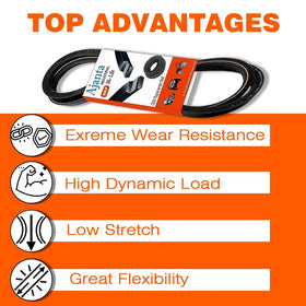 AJANTA INDUSTRIAL-compatible belt for Hustler 36-inch and 42-inch decks; efficient power transfer.