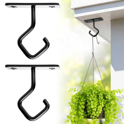 AJART ceiling hook displaying hanging planter close-up with sturdy steel support