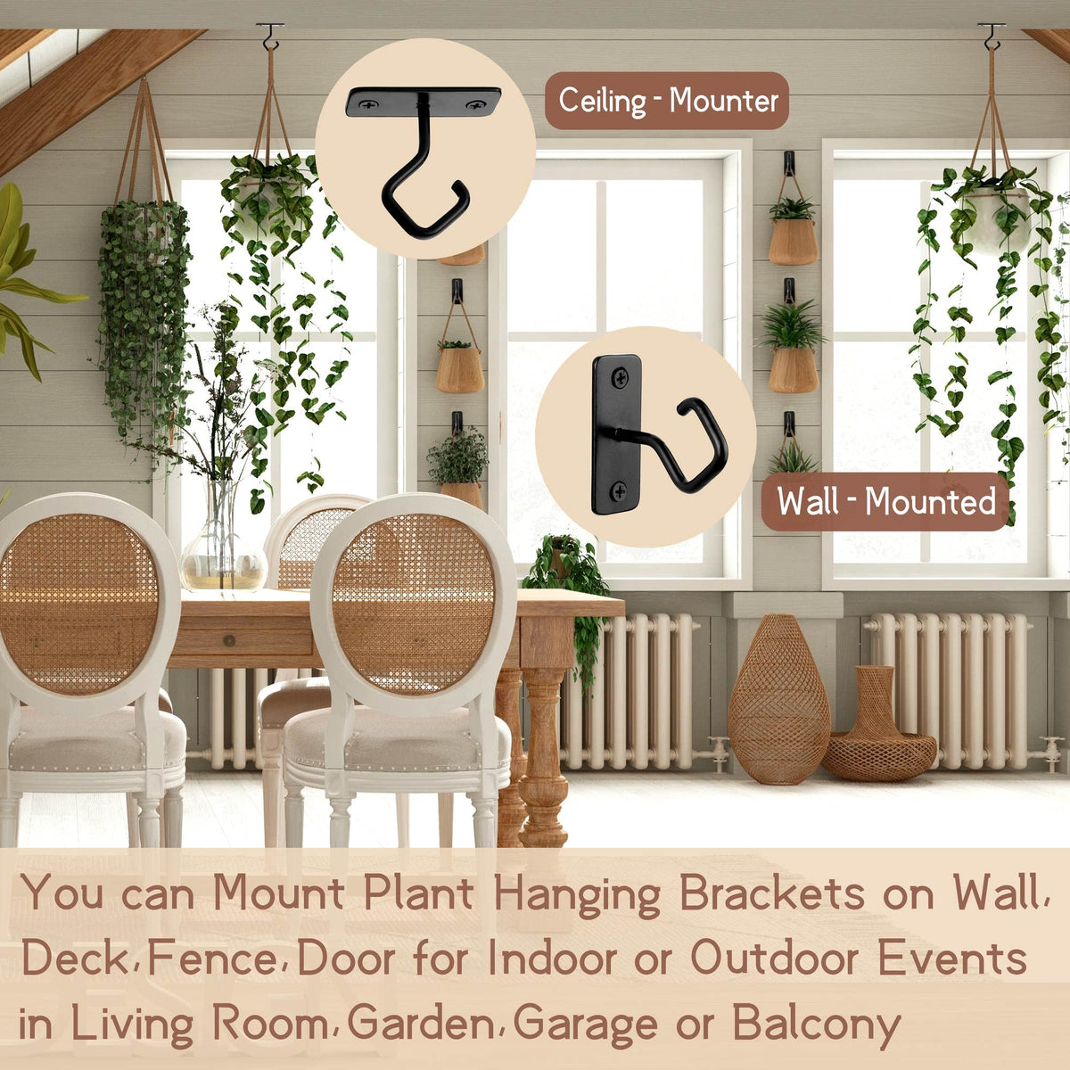 AJART ceiling hook steel with baking paint finish capturing durable look