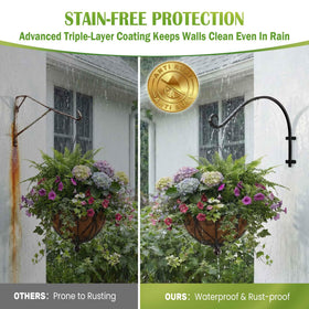 AJART flower pot hanger on deck wall for organized gardening