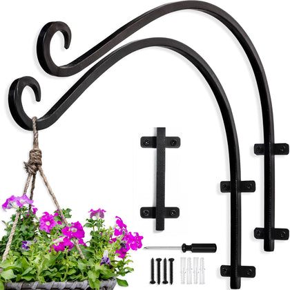 AJART plant hanger bracket 16-inch secures flower baskets outdoors