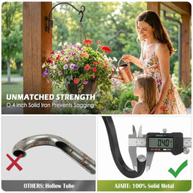 AJART Swivel Plant Hook Bracket in sturdy steel for garden use