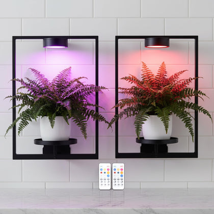Ajerg dual grow light shelf illuminates multiple plants for even indoor displays
