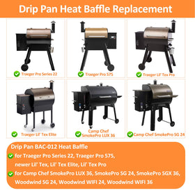 AJinTeby heat deflector replacement fits Traeger BAC012/BAC070 for easy replacement