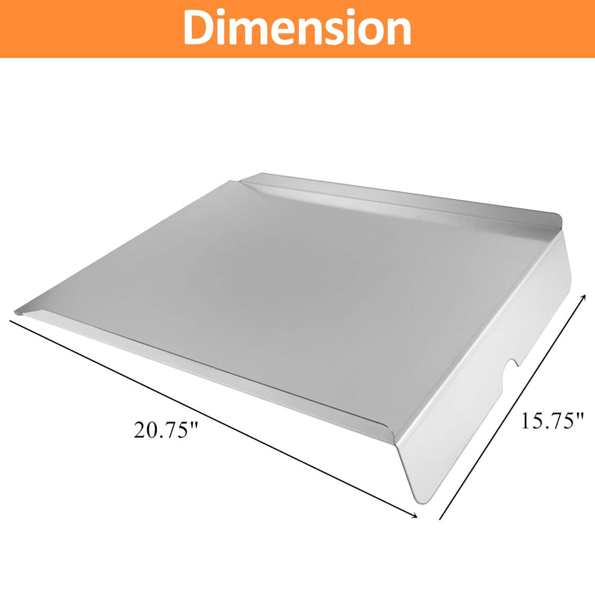 AJinTeby heavy-duty stainless steel diffuser plate; durable heat distribution for consistent grilling