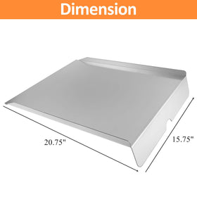 AJinTeby heavy-duty stainless steel diffuser plate; durable heat distribution for consistent grilling
